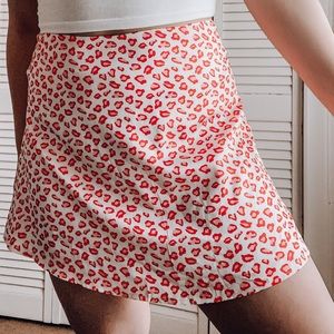 Princess Polly silk cheetah print skirt